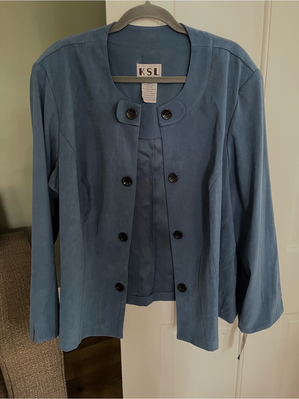 KSL NWT 22W Teal Blazer Jacket Long Sleeves
